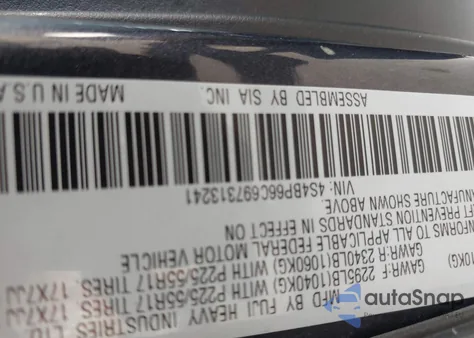 2009 Subaru Outback 2.5I Limited z USA, uszkodzony, nr VIN 4S4BP66C697313241